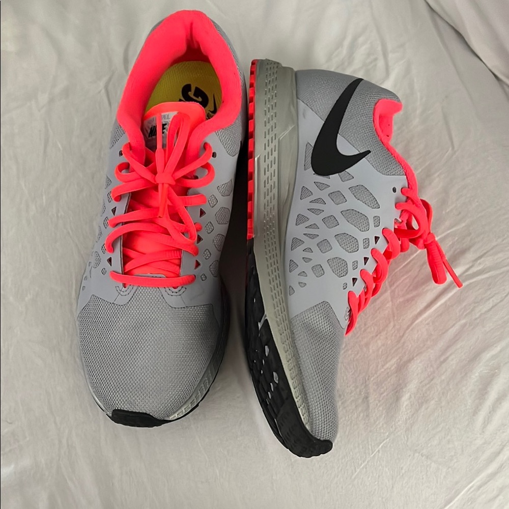 Nike Gray and Pink Athletic Shoes with Breathable Mesh